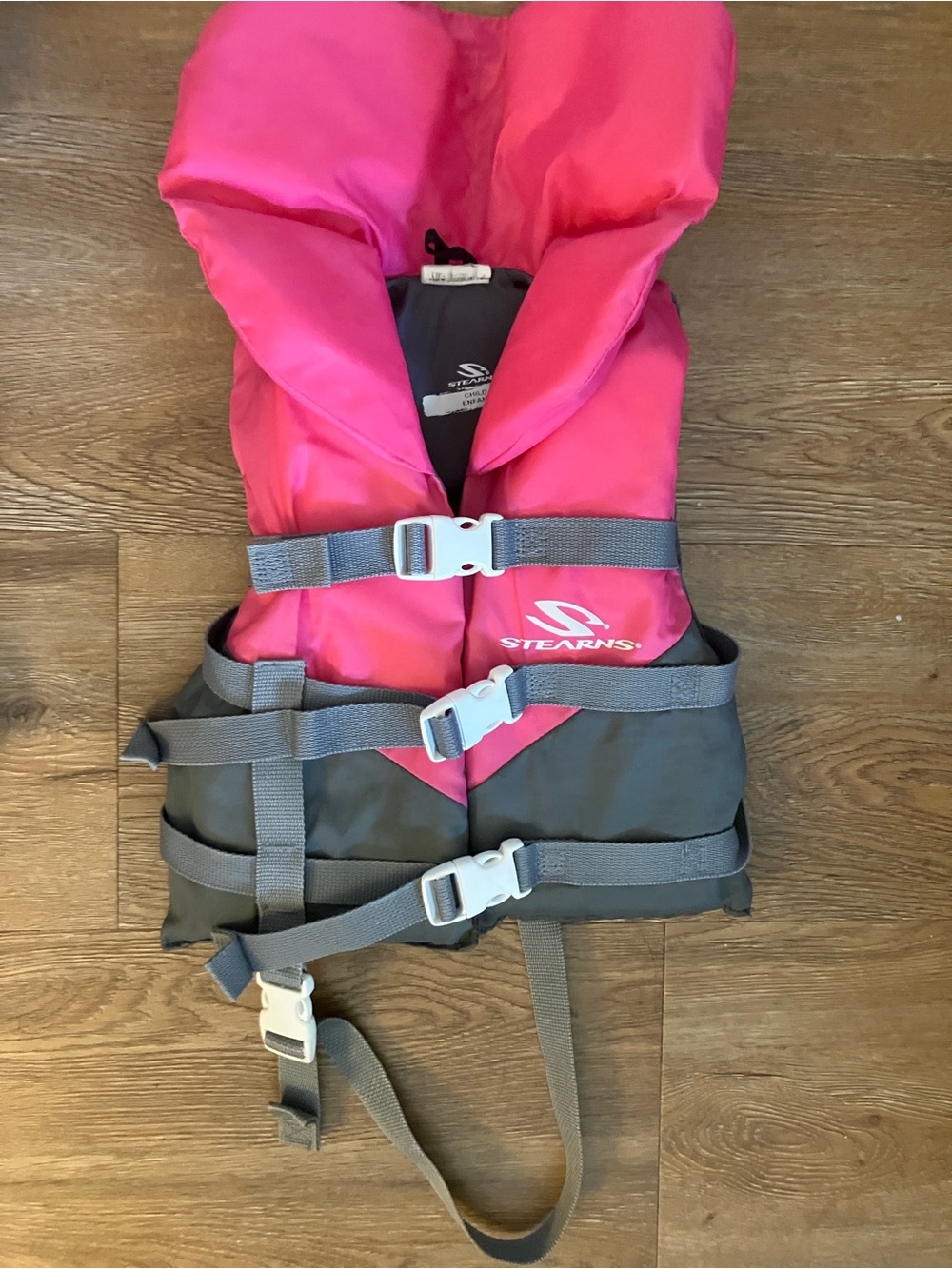 Stearns Youth Life Jacket (PFD) Pink/Grey - 30-60 lbs